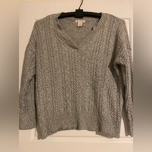 Catherine Malandrino chunky v neck knit sweater